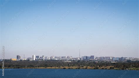 Brasilia city skyline, Brazil. A view of the modern Brazilian capital ...