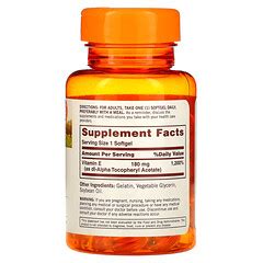 Sundown Naturals Vitamin E 180 Mg 400 IU 100 Softgels