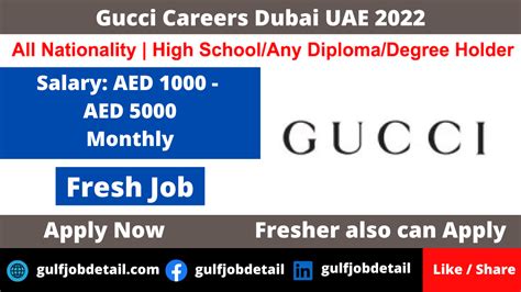 Gucci Careers Dubai Uae Apply Now Gulf Job Detail