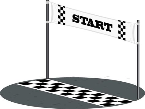 Race line with start banner isolated 5441842 Vector Art at Vecteezy