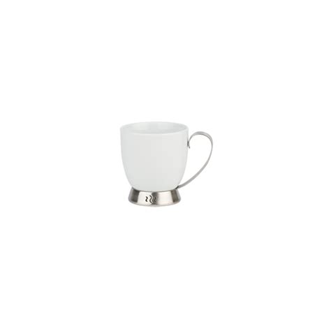 WHITE CHINA MUG W/PEWTER HANDLE 10 OZ. Rentals | Bright Rentals