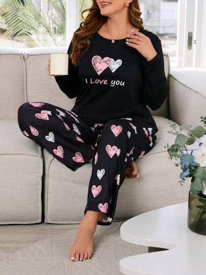 Plus Size Pajama Sets Womens Plus Size Pajama Sets Online Shein Euqs