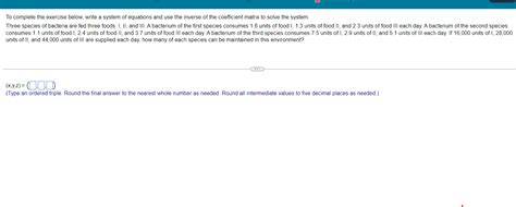 To complete the exercise below, write a system of | Chegg.com
