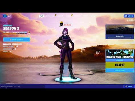 DARK SKULLY Skin FORTNITE Dancing In Lobby Lobby For Tiktoks YouTube