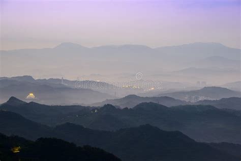 Stunning Dusk Scenery Vibrant White Sky Dynamic Clouds Misty