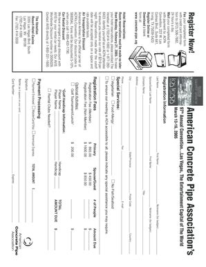 Fillable Online Concrete Pipe 97th Annual Convention Registration Form