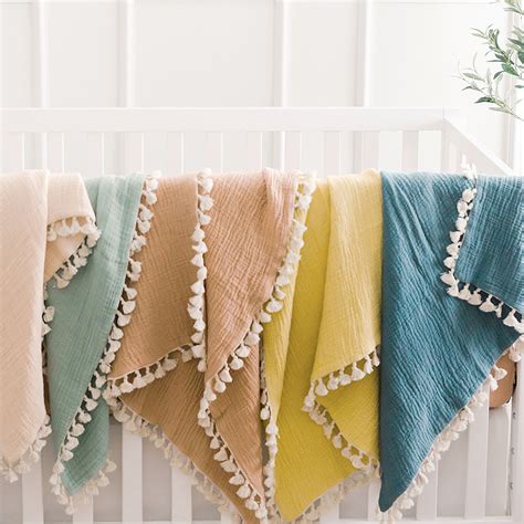 Copper 6 Layer Muslin Swaddle Blanket Crane Baby