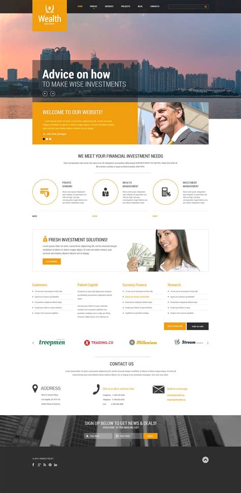 Investment Company Responsive Website Template