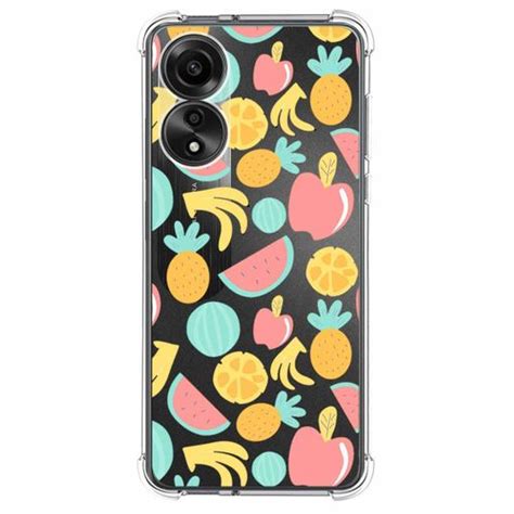 Funda Silicona Antigolpes Para Oppo A78 4g Diseño Frutas 02 Dibujos con