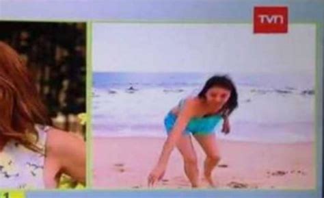 VÍDEO Reportera pierde el top de su bikini en vivo