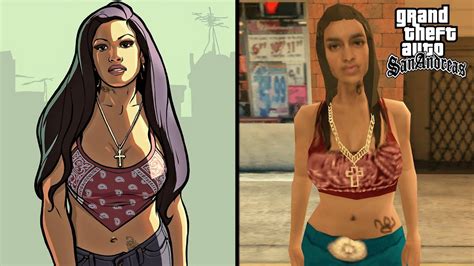 Gta San Andreas Artwork Character Brunette Girl Youtube