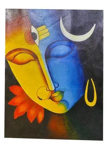 Shiva Parvati Acrylic Painting Size 23x1775inch At ₹ 3000 In Hyderabad