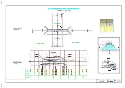 Diseno De Obras Hidraulicas Alcantarilla En Autocad Librería Cad