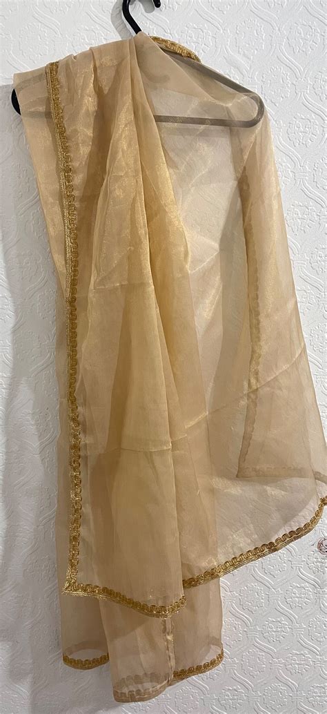 Light Gold Masoori Dupatta Pakistan Indian Wear Etsy