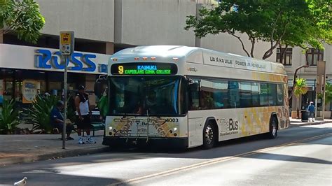 LAST DAY TheBus Honolulu HI Route 9 Kaimuki KCC Bus 4003 2021