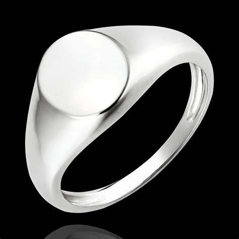 Bague Clair Obscur Chevalière Achille or blanc 9 carats bijoux Edenly