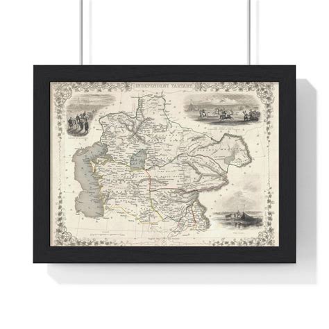 Vintage Independent Tartary Central Asia Map Digital Print Etsy