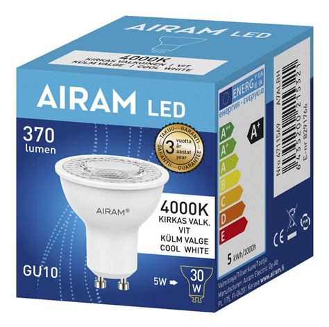 Led Lamppu Gu W Airam Lm Pitk Ik Inen Led Lamppu Hintakaari