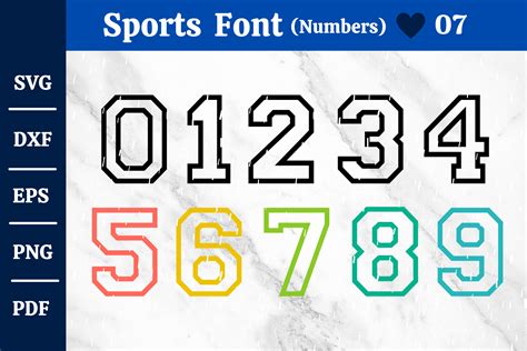 Sports Number SVG (Not Installable) #07 Graphic by momstercraft · Creative Fabrica