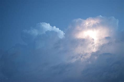 Premium Photo | Lightnings in storm clouds