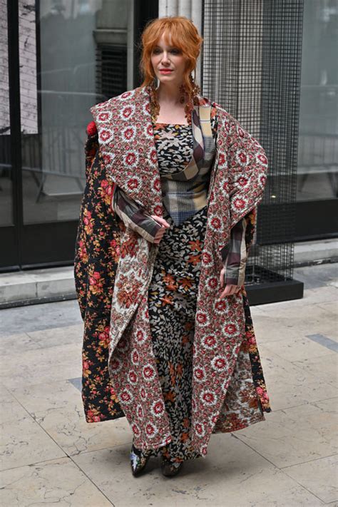 Christina Hendricks Paris Fashion Week Vivienne Westwood Spring