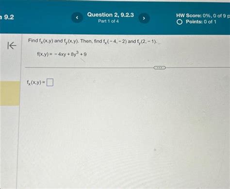 Solved Find Fxxy And Fyxy Then Find Fx−4−2 And