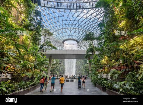 The Rain Vortex Inside Jewel Changi Airport Singapore The Worlds