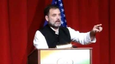 Rahul Gandhi In Us Key Architects Of Modern India Were Nris Bjp Rss