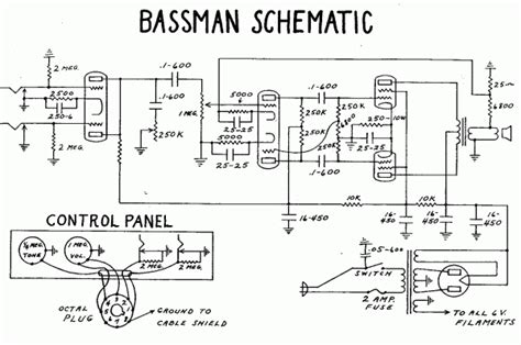 Fender Bassman Circuit Diagram Bassman Fender Schematic Ampl