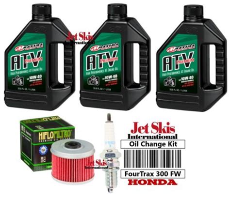 Honda Trx300 Fourtrax 300 Oil Change Kit Tune Up Ngk Spark Plug