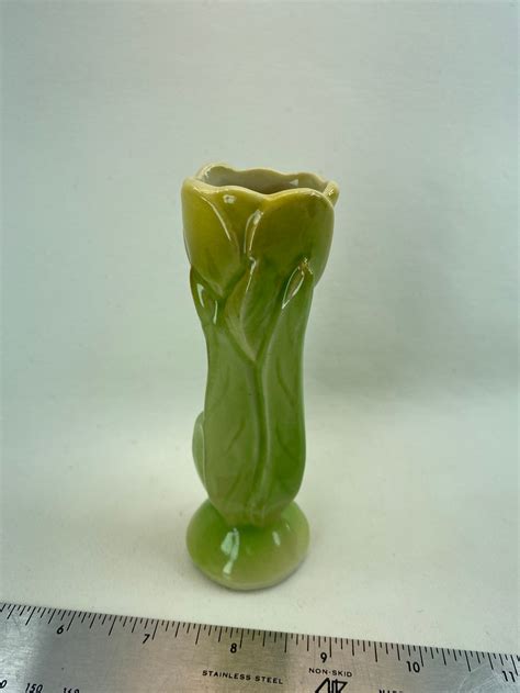 Vintage Shawnee Pottery Yellow Tulip Floral Figural Bud Vase Etsy