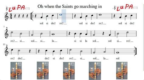 When The Saints Go Marching In Flauto Dolce Note Spartito