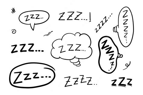 Premium Vector Hand Drawn Zzz And Zzzz Symbol For Sleeping Doodle