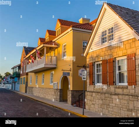 Historic old section of St Augustine Florida Americas oldest city Stock ...