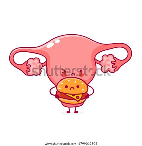 Cute Happy Funny Woman Uterus Organ Stock Vector Royalty Free 1799019505 Shutterstock