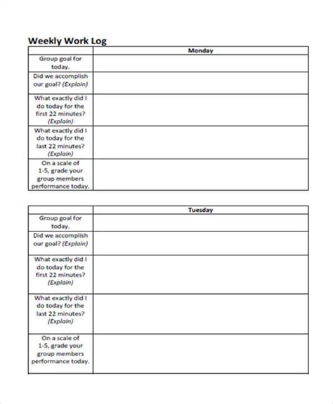 FREE 31+ Log Templates in Excel