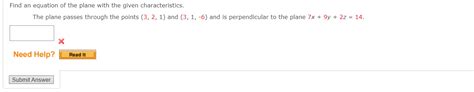 Solved Find an equation of the plane with the given | Chegg.com 