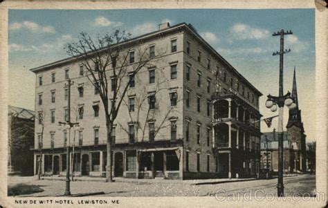 New De Witt Hotel Lewiston, ME Postcard