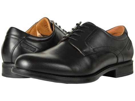 Florsheim Leather Midtown Waterproof Plain Toe Oxford In Black For Men