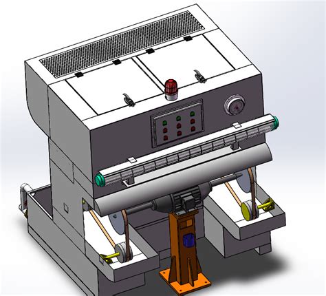 【非标数模】一体式除尘砂带抛光机3d数模图纸 Solidworks设计 Solidworks 仿真秀干货文章