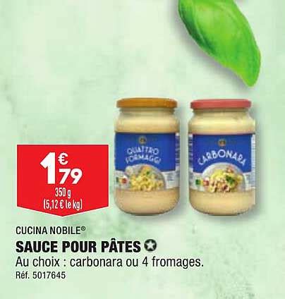 Promo Cucina Nobile Sauce Pour P Tes Chez Aldi Icatalogue Fr