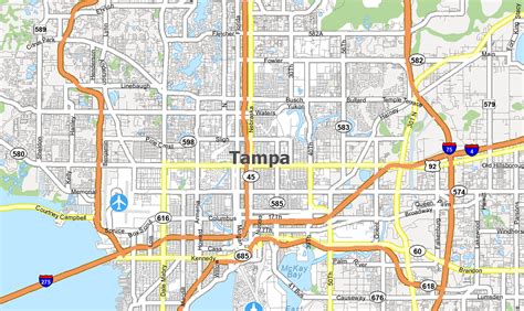 Map of Tampa, Florida - GIS Geography