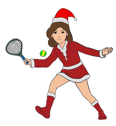 Agatha Christmas Tennis Player 두들리doodly