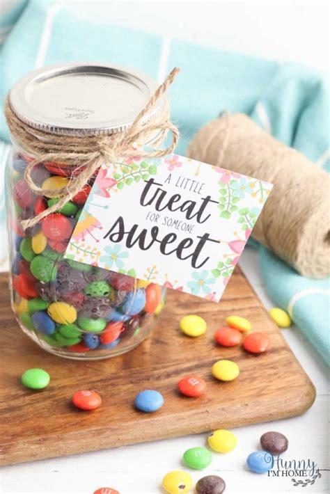 Quick And Easy Mason Jar Candy T With Printable Card