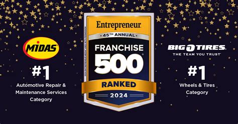 Big O Tires And Midas Ranked Among The Top Franchises In Entrepreneur