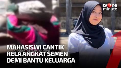 Viral Sosok Cantik Jadi Kuli Panggul Semen Tvone Minute Youtube