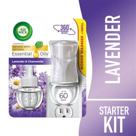 Air Wick Scented Oil Starter Kit, Plug In Air Freshener, Lavender and Chamomile, 1 warmer + 1 ...