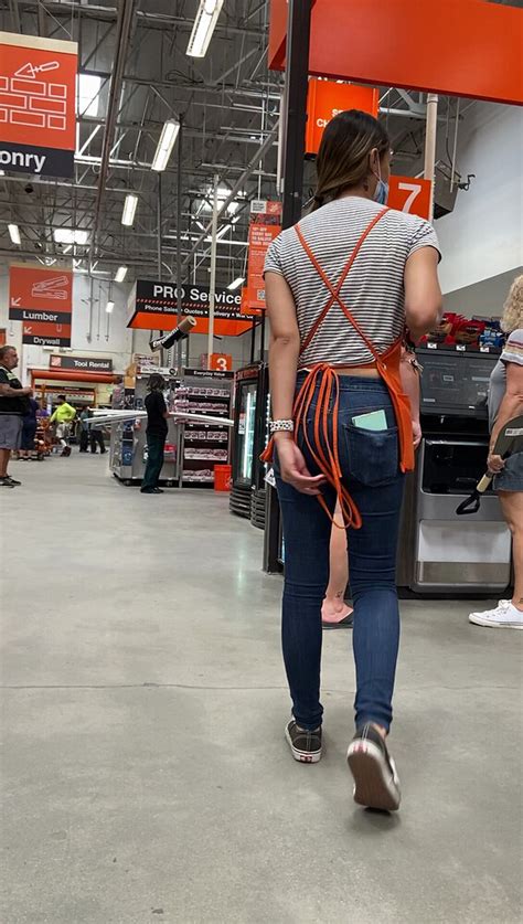 Caught By Home Depot Worker Then Moves Closer To Camera Tight Jeans