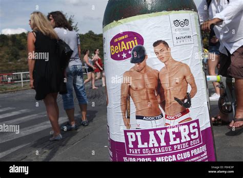 Prague Czech Republic 15th August 2015 Hungarian Gay Porn Actors Kris Evans L And Hoyt