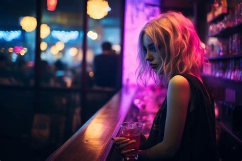 Premium Photo Neon Infused Fantasy Dreamy Girl Sweet Girl